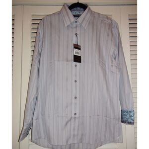 Zagiri Bell Bottom Blues Grey Stripe Shirt